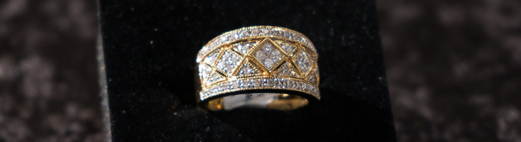 18ct Yellow Gold Tapered Band Ring